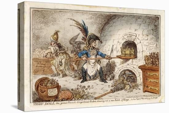 Napoleon the Gingerbread Baker Creating New Kings, a Comment-James Gillray-Stretched Canvas