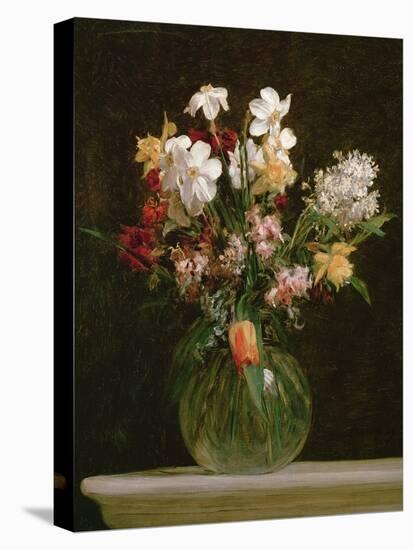 Narcisses Blancs, Jacinthes et Tulipes, 1864-Henri Fantin-Latour-Premier Image Canvas