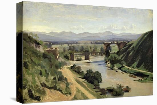 Narni, the Bridge of Augustus over the Nera-Jean-Baptiste-Camille Corot-Premier Image Canvas