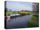 Narrow Boat on the Worcester and Birmingham Canal, Tardebigge Locks, Worcestershire, England-David Hughes-Premier Image Canvas