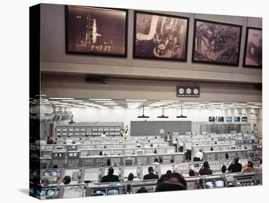 NASA Launch Control During Apollo 8, the First Manned Mission to the Moon-null-Stretched Canvas