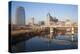 Nashville Skyline, Tennessee and the Cumberland River with River Reflection-Joseph Sohm-Premier Image Canvas