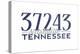 Nashville, Tennessee - 37243 Zip Code (Blue)-Lantern Press-Stretched Canvas