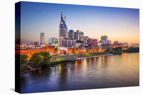 Nashville, Tennessee, USA Downtown Skyline on the Cumberland River.-SeanPavonePhoto-Premier Image Canvas
