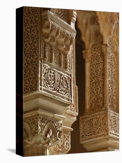Nasrid Palaces Columns, Alhambra, UNESCO World Heritage Site, Granada, Andalucia, Spain, Europe-Godong-Premier Image Canvas