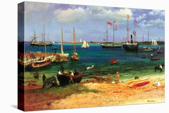 Nassau Harbor-Albert Bierstadt-Stretched Canvas