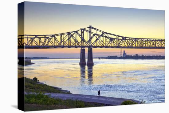 Natchez, Mississippi, Historic Under The Hill District, Natchez-Vidalia Bridge-John Coletti-Premier Image Canvas