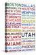 National Basketball Association Cities on White-null-Stretched Canvas