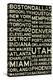 National Basketball Association Cities Vintage Style-null-Stretched Canvas