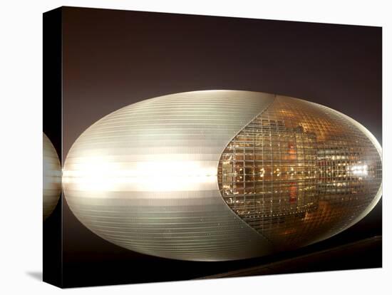 National Centre for the Performing Arts, Egg Shape Reflection, Illuminated During National Day Fest-Kimberly Walker-Premier Image Canvas