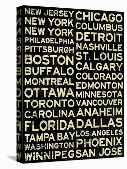 National Hockey League Cities Vintage Style-null-Stretched Canvas