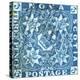 National Postal Museum: 3-Pence Crown of Great Britain and Heraldic Flowers of the Empire stamp-null-Stretched Canvas