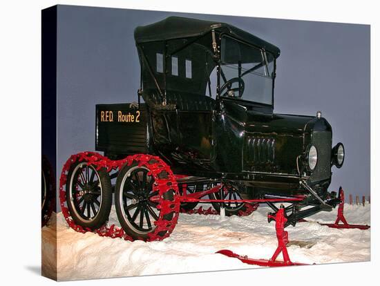 National Postal Museum: Ford Model-T with Snowmobile Attachment-null-Premier Image Canvas