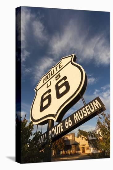 National Route 66 Sign at Sunset, Elk City, Oklahoma, USA-Walter Bibikow-Premier Image Canvas