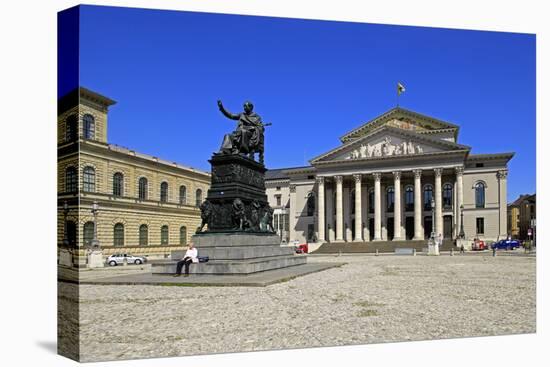 National Theatre Munich on Max-Joseph-Platz Square, Munich, Upper Bavaria, Bavaria, Germany, Europe-Hans-Peter Merten-Premier Image Canvas