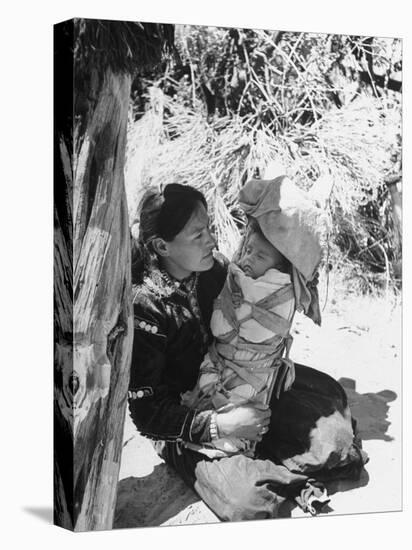 Native American Indian Mother Holding a Baby-Loomis Dean-Premier Image Canvas