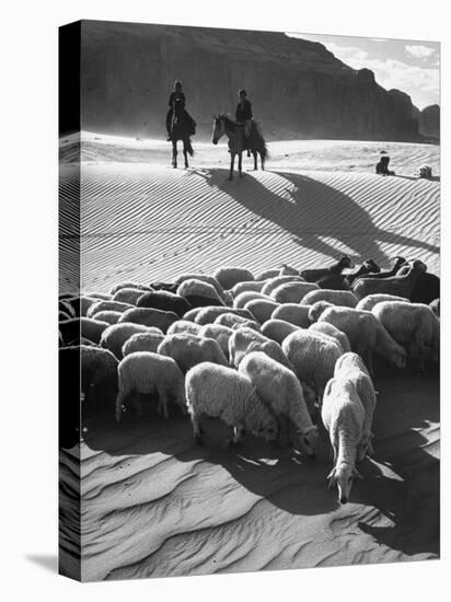 Native American Indians Herd Sheep-Loomis Dean-Premier Image Canvas