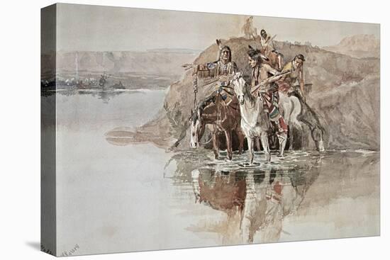 Native American War Party-Charles Marion Russell-Premier Image Canvas