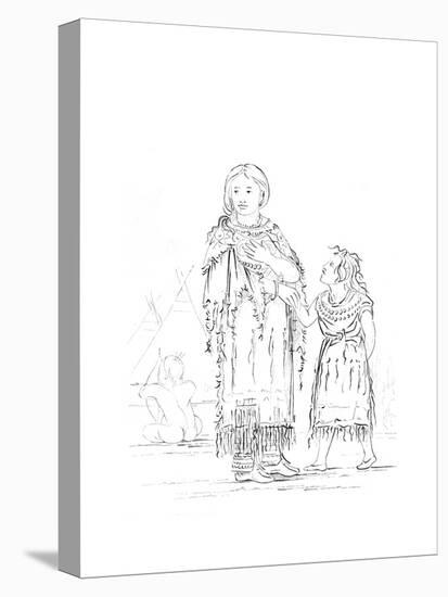 Native American Woman and Child, 1841-Myers and Co-Premier Image Canvas