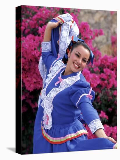 Native Dancer in Colored Dress with Flowers, Mexico-Bill Bachmann-Premier Image Canvas
