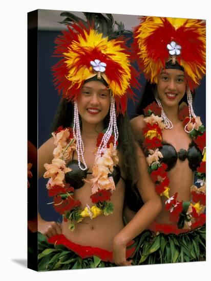 Native Dancers, Huahine, Tahiti, French Polynesia, Oceania-Bill Bachmann-Premier Image Canvas