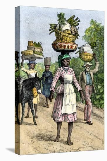 Native People on their Way to Market in Kingston, Jamaica, c.1890-null-Premier Image Canvas