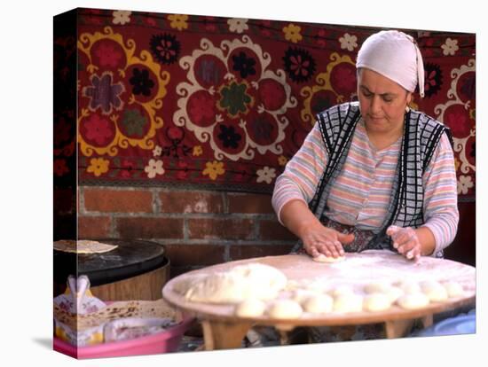 Native Woman Baking Bread in Istanbul, Turkey-Bill Bachmann-Premier Image Canvas