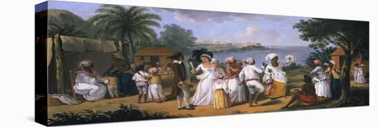 Natives Dancing in the Island of Dominica, Fort Young Beyond-Augustin Brunais-Premier Image Canvas