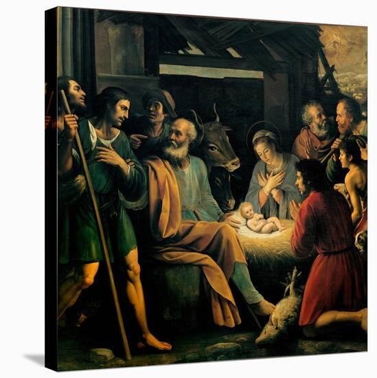 Nativity and the Adoration of the Shepherds-Giuseppe Vermiglio-Stretched Canvas