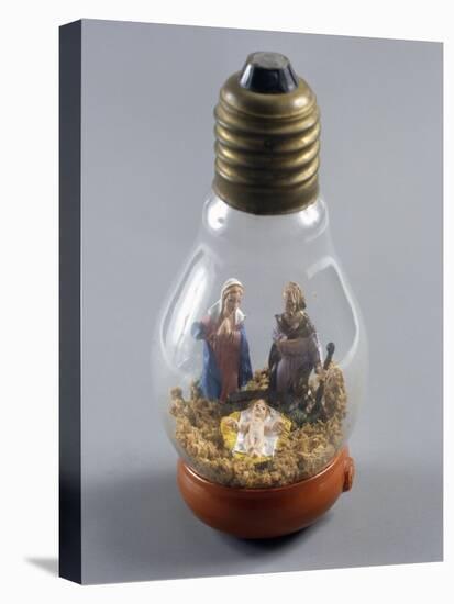 Nativity, Nativity Scene in Lightbulb, Italy-null-Premier Image Canvas