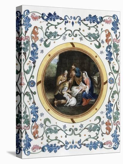 Nativity with Illuminated Border-Bartolome Esteban Murillo-Premier Image Canvas