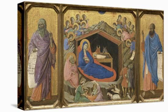 Nativity with the Prophets Isaiah and Ezekiel-Duccio di Buoninsegna-Premier Image Canvas