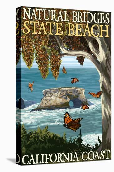 Natural Bridges State Beach, California Coast-Lantern Press-Stretched Canvas