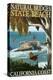 Natural Bridges State Beach, California Coast-Lantern Press-Stretched Canvas