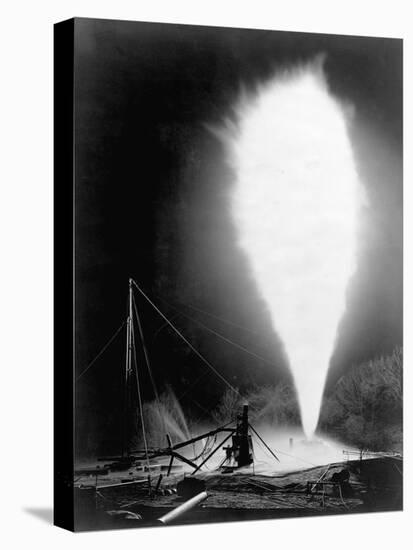 Natural Gas Wells, 1906. Burning Well at Independence, Kansas-H. W. Talbott and Chas. E. Craven-Premier Image Canvas