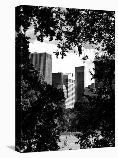 Natural Heart Formed by Trees Overlooking Buildings, Central Park in Summer, Manhattan, New York-Philippe Hugonnard-Premier Image Canvas