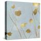 Nature Gold on Blue I-Danielle Carson-Stretched Canvas