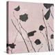 Nature Silhouette on Blush I-Danielle Carson-Stretched Canvas