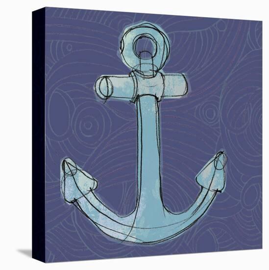 NauAnchor1    blue palate, water, anchor-Robbin Rawlings-Stretched Canvas