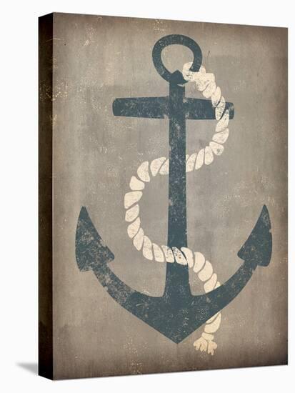 Nautical Anchor Vertical Gray-Ryan Fowler-Stretched Canvas