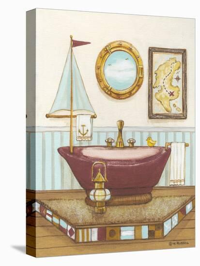 Nautical Bath I-Wendy Russell-Stretched Canvas