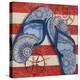 Nautical Flip Flops II-Paul Brent-Stretched Canvas