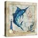 Nautical Swordfish-Jill Meyer-Stretched Canvas