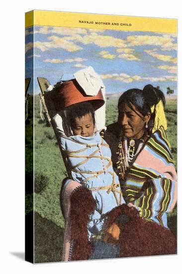 Navajo Mother with Papoose-null-Stretched Canvas