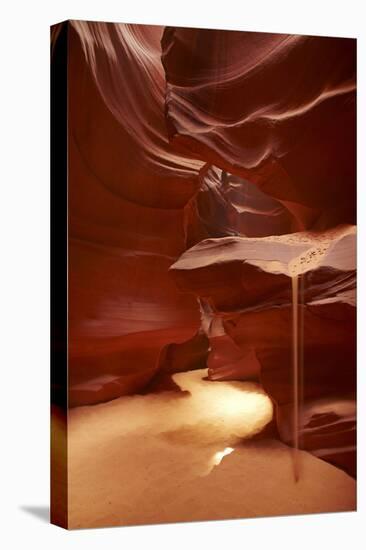 Navajo Nation, Sand Pouring over Eroded Sandstone, Antelope Canyon-David Wall-Premier Image Canvas