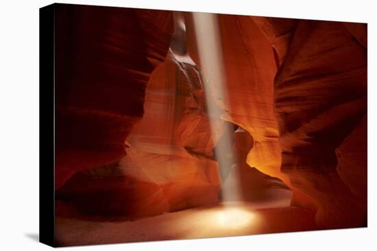 Navajo Nation, Shaft of Light and Eroded Sandstone in Antelope Canyon-David Wall-Premier Image Canvas