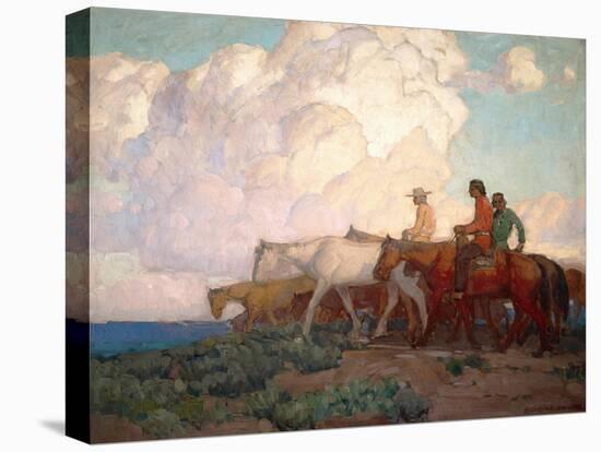 Navajo Range Riders-Edgar Payne-Stretched Canvas