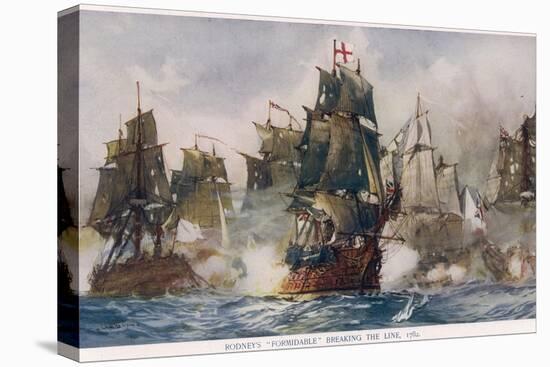 Naval Battle 1782-Charles Dixon-Premier Image Canvas
