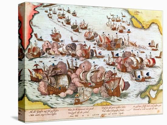 Naval Combat Between the Beggars of the Sea and the Spanish in 1573-Franz Hogenberg-Premier Image Canvas