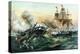 Naval Duel Between the Frigate USS Constitution and the British Ship Guerriere, War of 1812-null-Premier Image Canvas